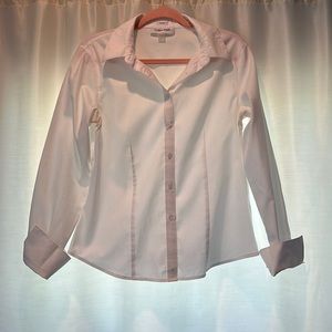 Crisp white Calvin Klein non-iron shirt